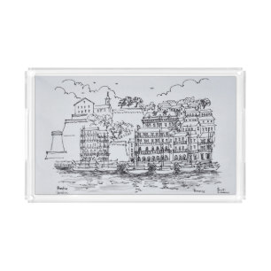 Fortified Port of Bastia, Corsica, France Acrylic Tray