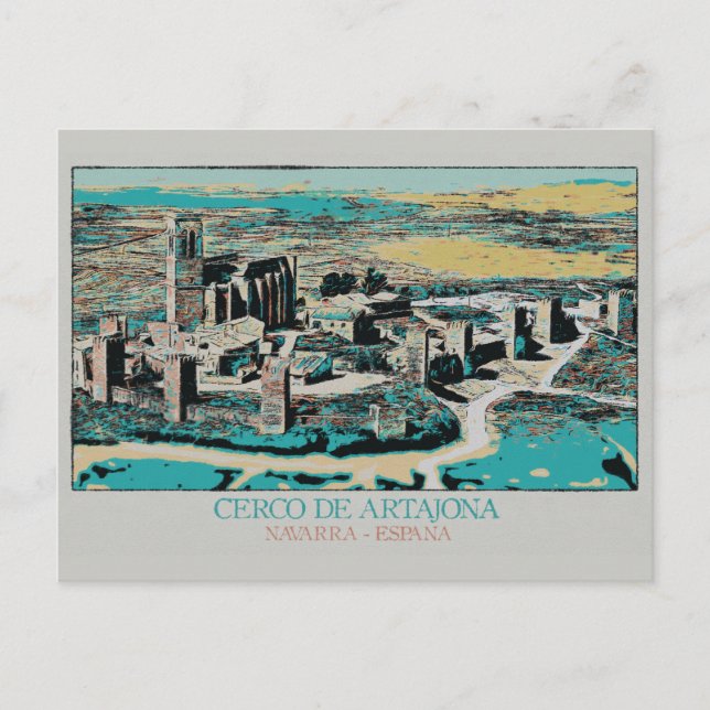 Fortified Town of Artajona, Navarre, Spain Postcard (Front)