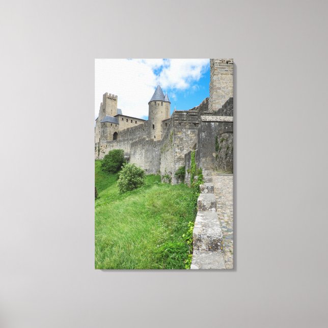 Fortified Wall of Carcassonne Canvas Print (Front)