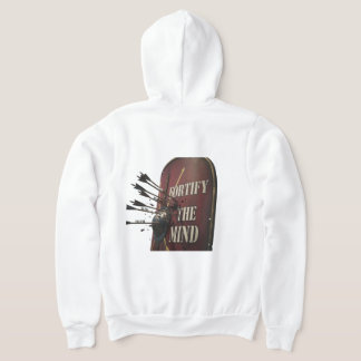 Fortify The Mind | Stoic Roman Shield Motivational Hoodie