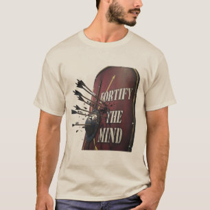 Fortify The Mind Stoic Roman Shield Motivational T-Shirt