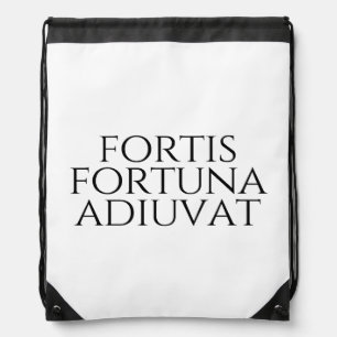 Fortis Fortuna Adiuvat Drawstring Bag
