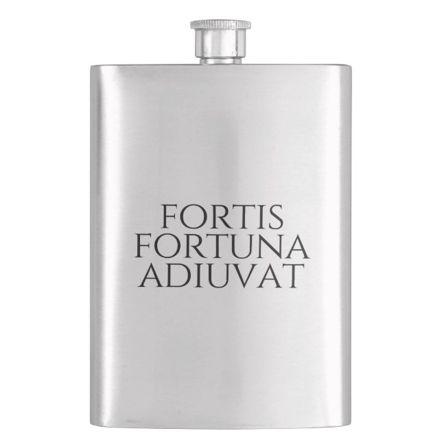 Fortis Fortuna Adiuvat Flask (Front)