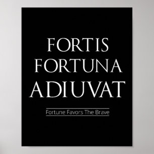 Fortis Fortuna Adiuvat Fortune Favors The Brave  Poster