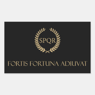 Fortis Fortuna Adiuvat - Fortune Favors The Brave Rectangular Sticker