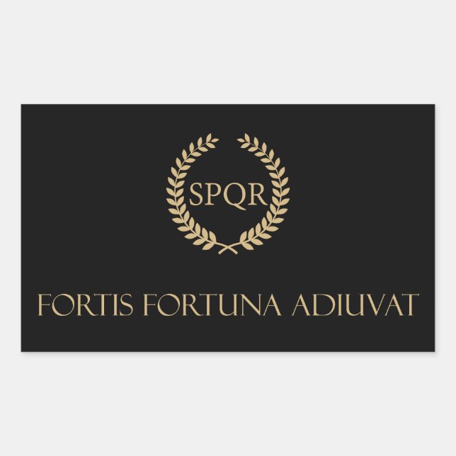 Fortis Fortuna Adiuvat - Fortune Favors The Brave Rectangular Sticker (Front)