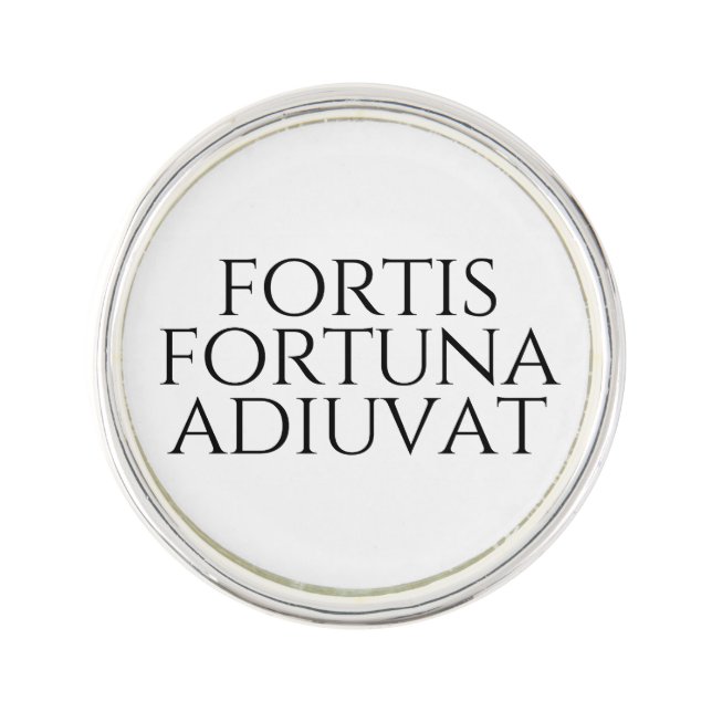 Fortis Fortuna Adiuvat Lapel Pin (Front)