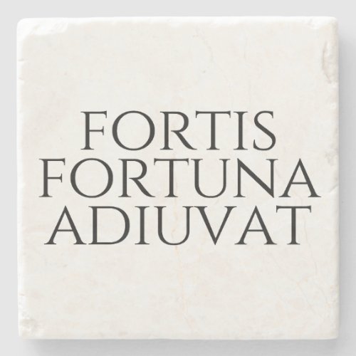 Fortis Fortuna Adiuvat Stone Coaster
