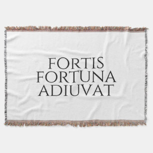Fortis Fortuna Adiuvat Throw Blanket