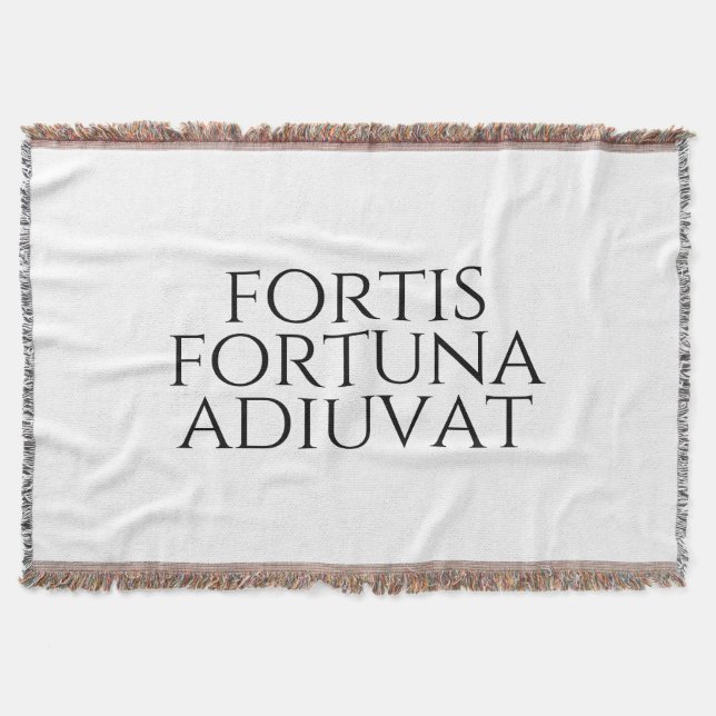 Fortis Fortuna Adiuvat Throw Blanket (Front)