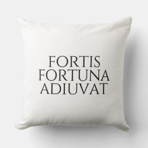 Fortis Fortuna Adiuvat Throw Pillow