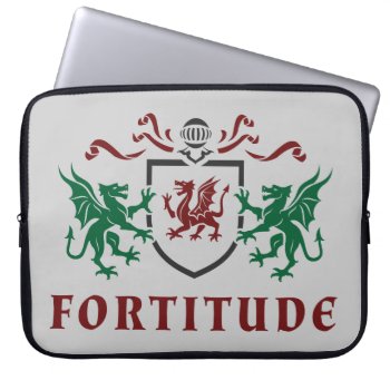 Fortitude Dragon Coat Of Arms Laptop Sleeve by LVMENES at Zazzle