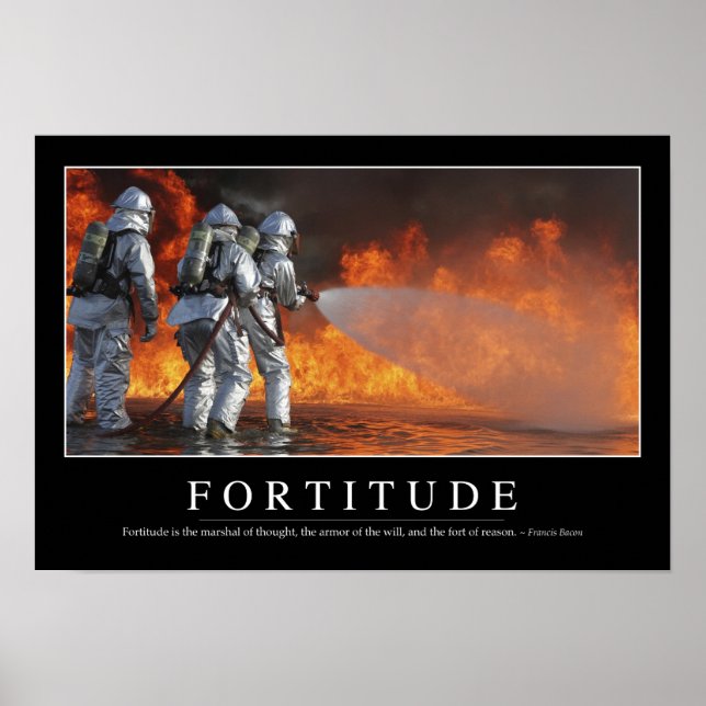 Fortitude: Inspirational Quote Poster (Front)