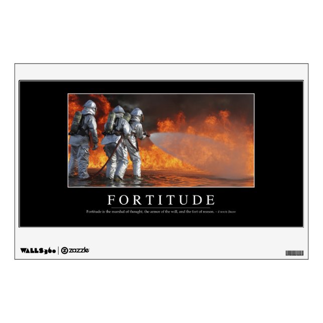Fortitude: Inspirational Quote Wall Sticker (Front)