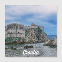 Fortress walls, rocky coast and sea in Croatia Mag