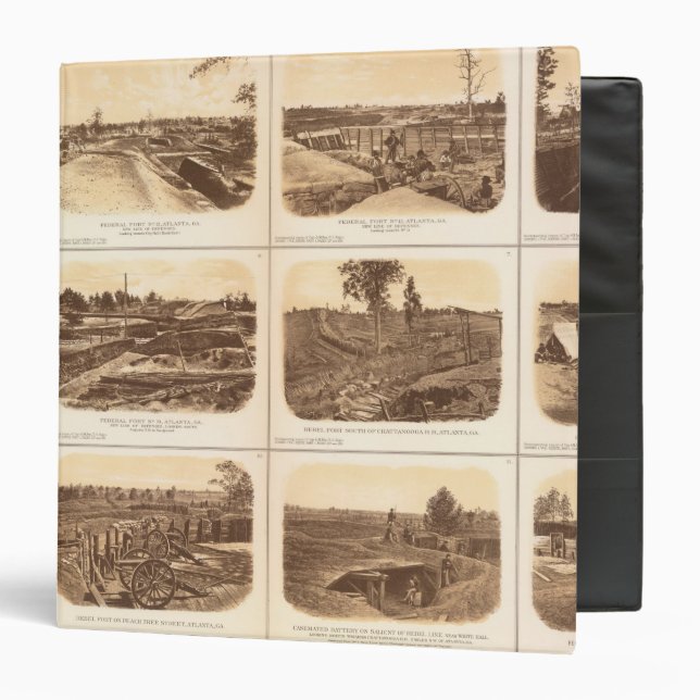 Forts, batteries, Atlanta, Ga 3 Ring Binder (Front/Inside)