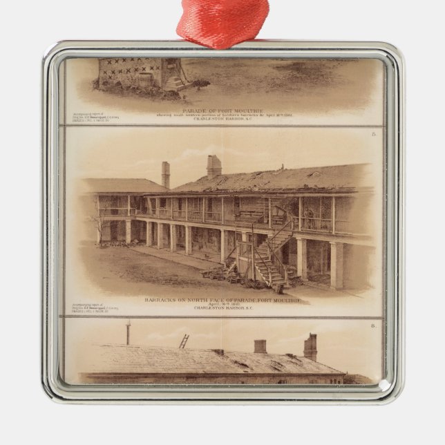 Forts Sumter & Moultrie Metal Ornament (Front)