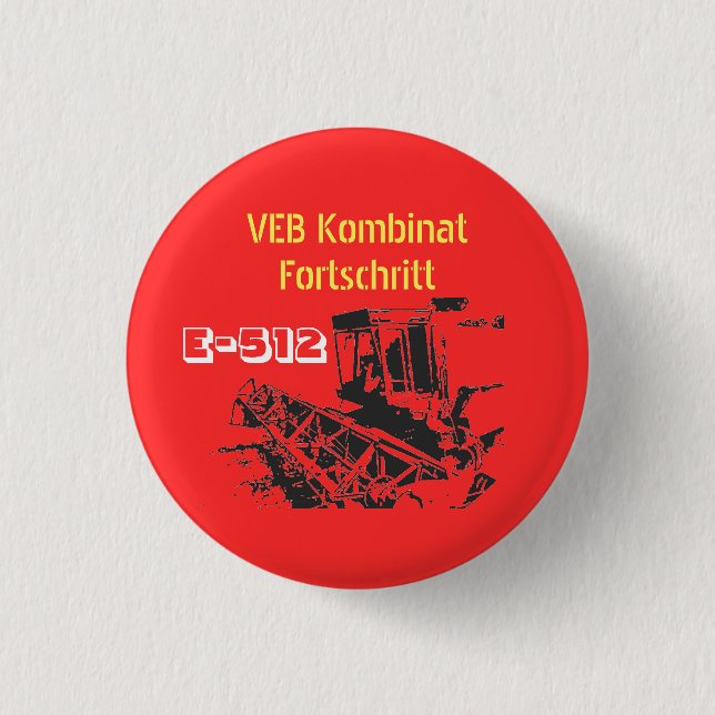 Fortschritt Design DDR Pinback Button (Front)
