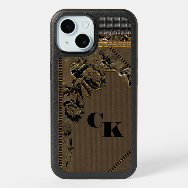 Fortsythe Elegant Classic Protective Monogram iPhone 15 Case (Back)