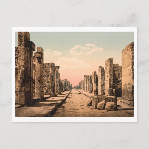 Fortuna Street Pompeii Campania Italy Postcard