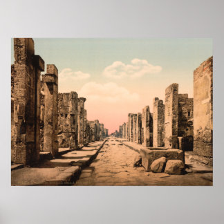 Fortuna Street, Pompeii, Campania, Italy Poster