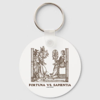 Fortuna vs Sapientia (16th Century Wood Engraving) Keychain