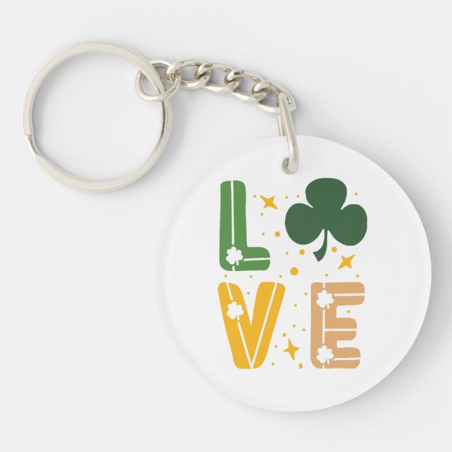 Fortunate Feelings Clover Keychain (Front)