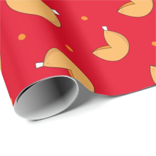 Fortune Cookie Chinese Good Luck Patterned Wrapping Paper