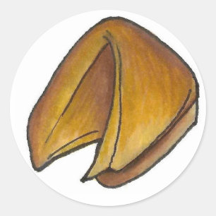 Fortune Cookie Chinese Restaurant Cookies Foodie Classic Round Sticker