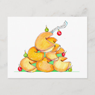 Fortune Cookie Christmas Tree Invitation