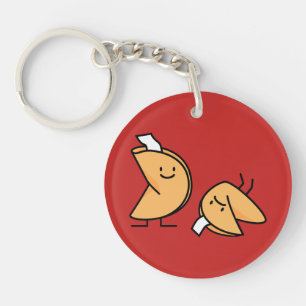 Fortune cookie crispy Chinese sweet dessert lucky Keychain