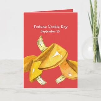 Fortune Cookie Day September 13 Red Card