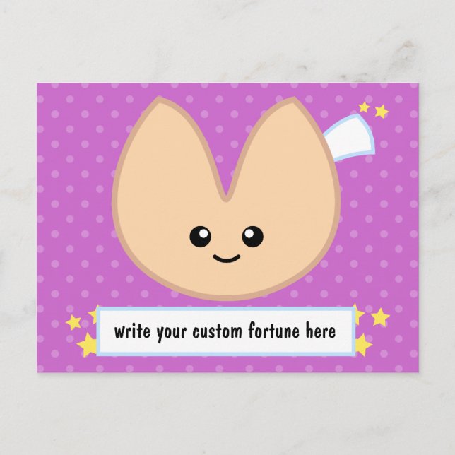 Fortune Cookie Fortune - customizable! Postcard (Front)