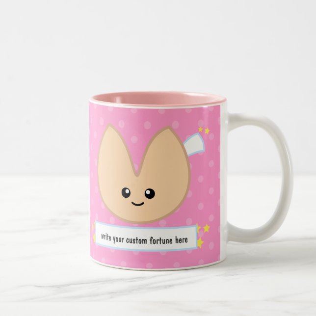 Fortune Cookie Fortune - customizable! Two-Tone Coffee Mug (Right)