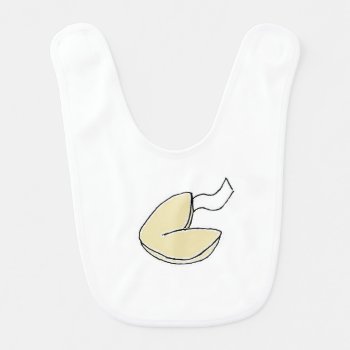 Fortune Cookie Lucky Chinese Food Cartoon Baby Bib by CorgisandThings at Zazzle