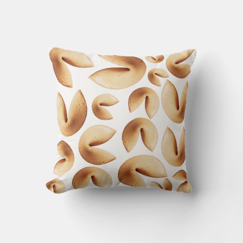 Fortune cookie pattern  throw pillow