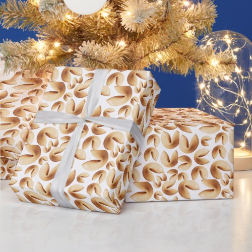 Fortune cookie pattern  wrapping paper