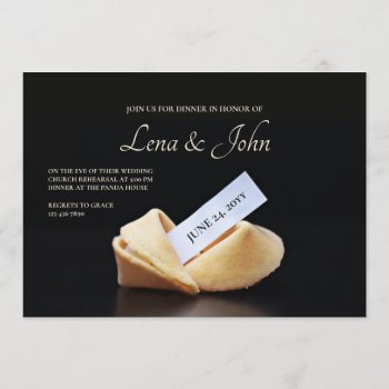 Fortune Cookie Rehearsal Dinner Invitation by CottonLamb at Zazzle
