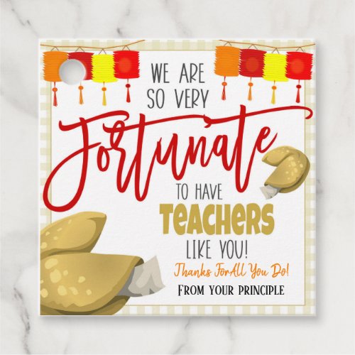 Fortune Cookie Teacher Thank You Gift Tag