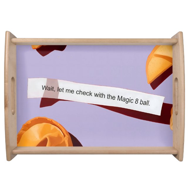 Fortune Cookie & The Magic 8 ball Serving Tray (Front)