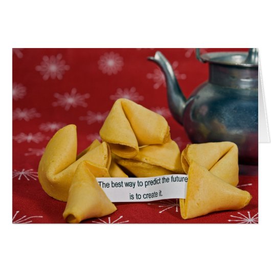 fortune cookie with old teapot cards (Front Horizontal)