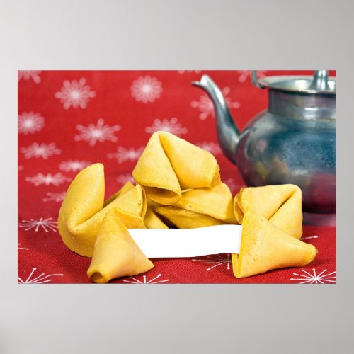 Fortune Cookie with Teapot Poster