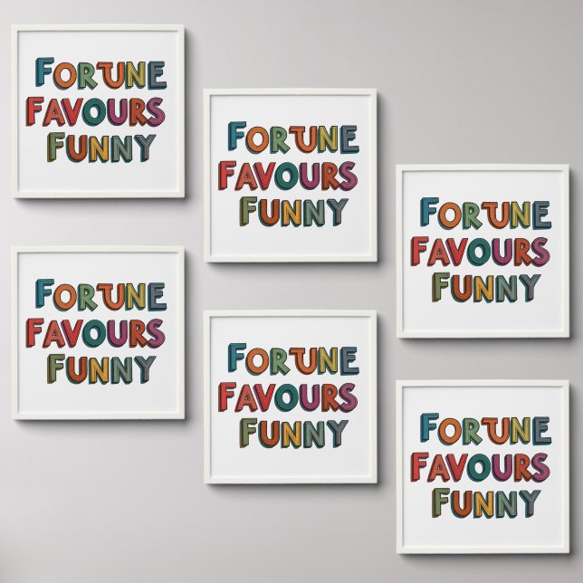 Fortune Favors Funny Peel And Stick Photo Tile (Front Set)