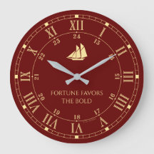Fortune Favors The Bold Acrylic Wall Clock