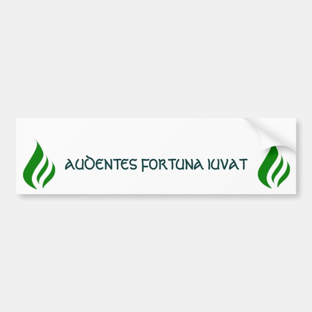 "Fortune Favors The Bold" Bumper Sticker (Front)