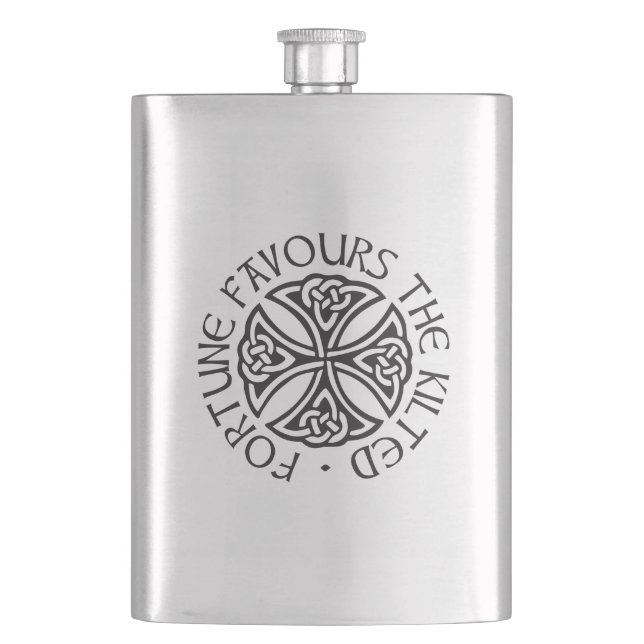 Fortune Favours the Kilted Flask (Front)