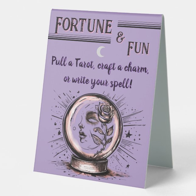 Fortune & Fun Table Tent (Front)
