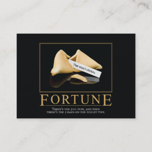 Fortune Motivational Parody Business Cards