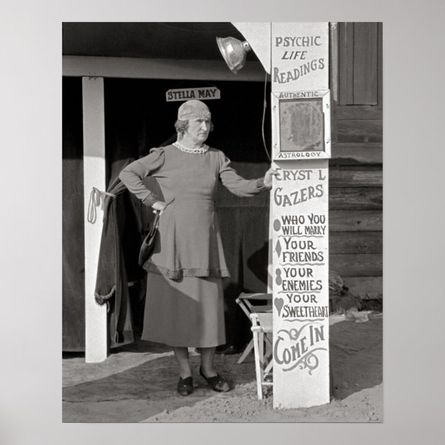 Fortune Teller, 1938. Vintage Photo Poster (Front)