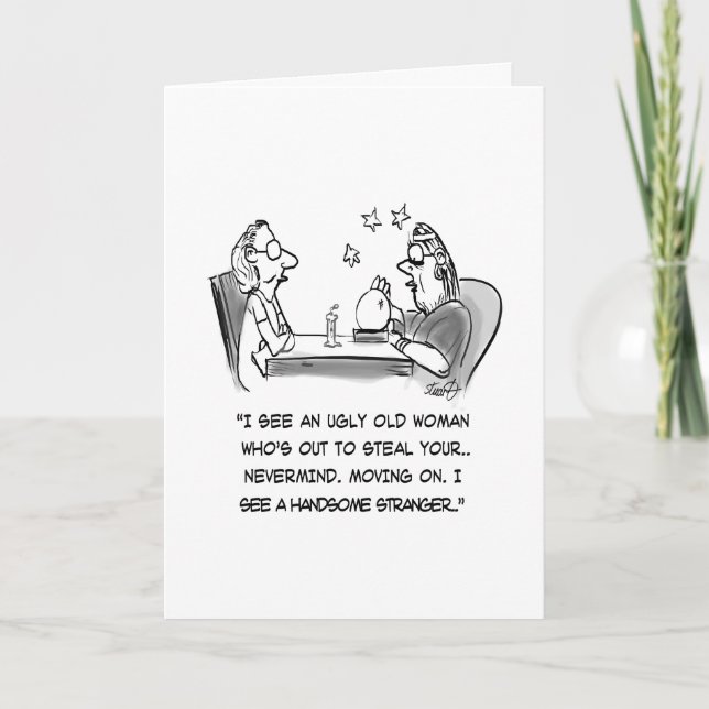 Fortune Teller Cartoon Card (Front)